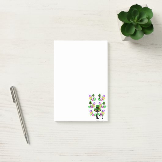 St. Patrick's Day Post-it-notities bloemkat Post-it® Notes (Kantoor)