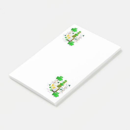 St. Patrick's Day Post-it-notities Shamrock Wijn Post-it® Notes (Schuin)