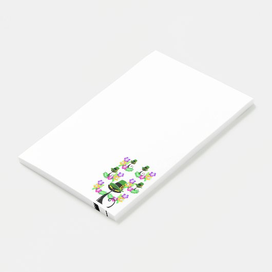 St. Patrick's Day Post the Notes Floral Cat (Schuin)