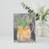 St. Patrick's Day Postcards with Shamrocks  Feestdagenkaart (Staand voorkant)