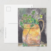 St. Patrick's Day Postcards with Shamrocks  Feestdagenkaart (Voorkant / Achterkant)