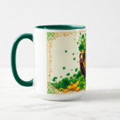St. Patrick's Day Pot met Goud en Klaver Mok (Links)