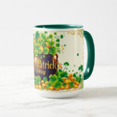 St. Patrick's Day Pot met Goud en Klaver Mok (Voorkant rechts)