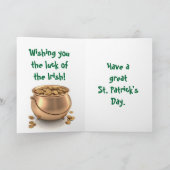 ST. PATRICK'S DAY, POT MET GOUD kaart (Binnen)