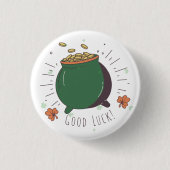 St. Patrick's Day Pot of Gold Fun Succes Button (Voorkant)