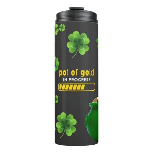 St Patricks Day Pot of Gold In Progress Tumbler Thermosbeker (Voorkant)