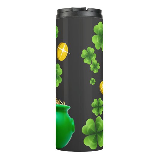 St Patricks Day Pot of Gold In Progress Tumbler Thermosbeker (Achterkant)