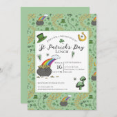 St Patricks Day Pot of Gold Lunch Kaart (Voorkant / Achterkant)