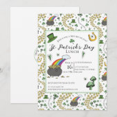 St Patricks Day Pot of Gold Lunch Kaart (Voorkant / Achterkant)