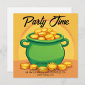 St. Patrick's Day Pot of Gold Party Uitnodiging (Voorkant / Achterkant)