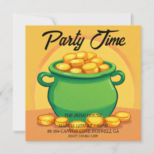 St. Patrick's Day Pot of Gold Party Uitnodiging