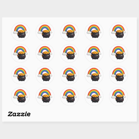 St. Patrick's Day Pot of Gold Sticker (Vel)