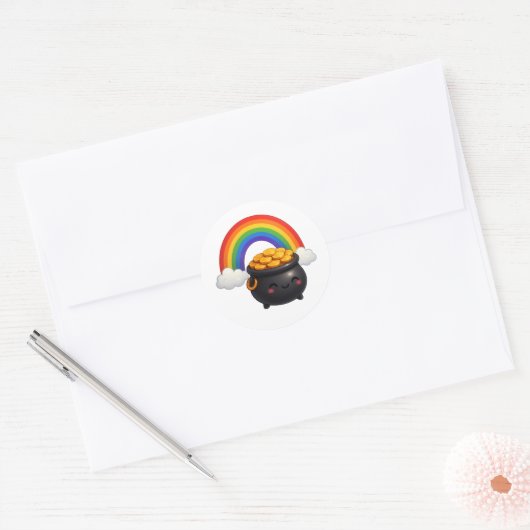 St. Patrick's Day Pot of Gold Sticker (Envelop)