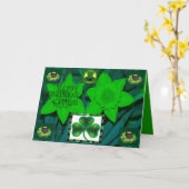 St Patrick's Day Pot of Gold Verjaardag Kaart (Gele Bloem)