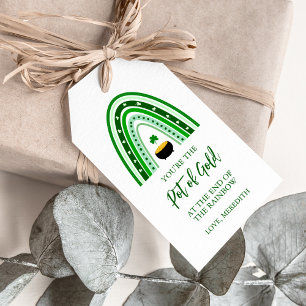 St. Patrick's Day Pot van Gold Boho Rainbow Cadeaulabel