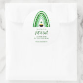 St. Patrick's Day Pot van Gold Boho Rainbow Ronde Sticker (Tas)