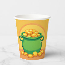 St. Patrick's Day Pot van Gold Paper cup