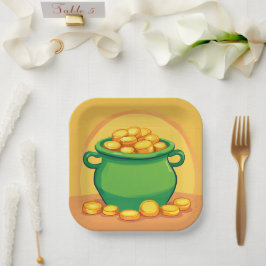 St. Patrick's Day Pot van Goud Papier Bord