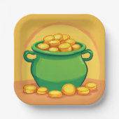 St. Patrick's Day Pot van Goud Papier Bord (Voorkant)