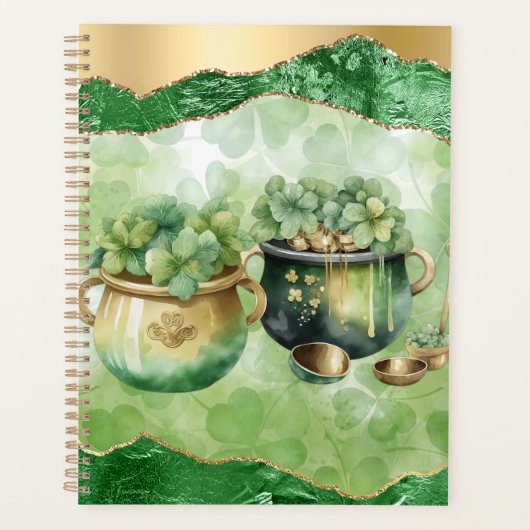 St. Patrick's Day Pots of Gold Irish Clovers Planner (Voorkant)