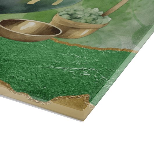 St. Patrick's Day Pots of Gold Irish Clovers Snijplank (Hoek)