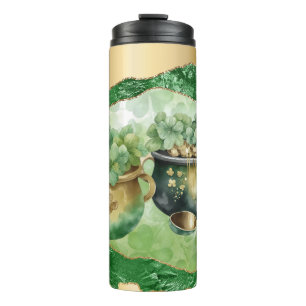 St. Patrick's Day Pots of Gold Irish Clovers Thermosbeker