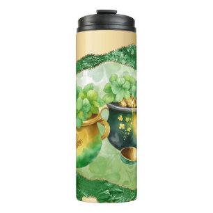 St. Patrick's Day Pots of Gold Irish Clovers Thermosbeker