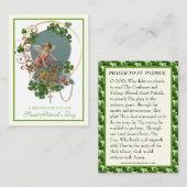  St. Patrick's Day Prayer Angel Rosary Notitiekaartje (Voorkant / Achterkant)