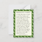  St. Patrick's Day Prayer Angel Rosary Notitiekaartje (Achterkant)
