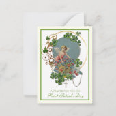  St. Patrick's Day Prayer Angel Rosary Notitiekaartje (Voorkant)