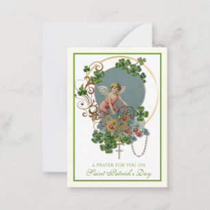  St. Patrick's Day Prayer Angel Rosary Notitiekaartje