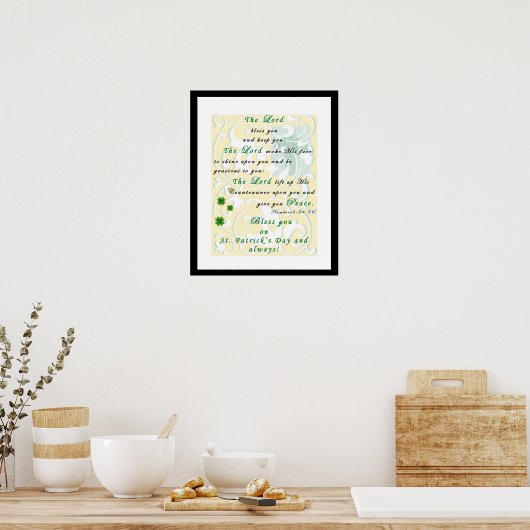 St. Patrick's Day Prayer Blessing Poster (Keuken)