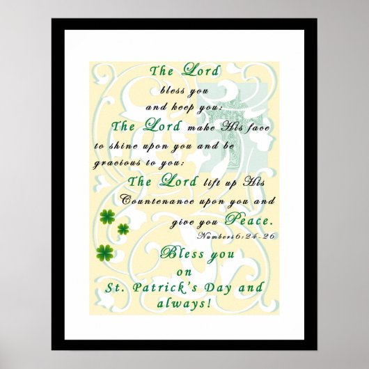 St. Patrick's Day Prayer Blessing Poster (Voorkant)