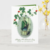 St. Patrick's Day Prayer Blessing Religious Card Kaart (Gele Bloem)