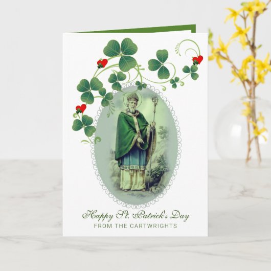 St. Patrick's Day Prayer Blessing Religious Card Kaart (Gele Bloem)