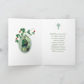 St. Patrick's Day Prayer Blessing Religious Card Kaart (Binnen)