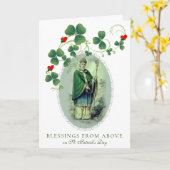 St. Patrick's Day Prayer Blessing Religious Card Kaart (Gele Bloem)