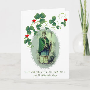 St. Patrick's Day Prayer Blessing Religious Card Kaart