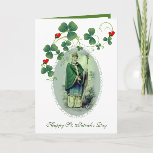 St. Patrick's Day Prayer Blessing Religious Card Kaart (Voorkant)