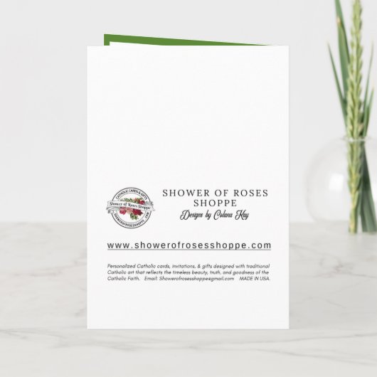 St. Patrick's Day Prayer Blessing Religious Card Kaart (Achterkant)