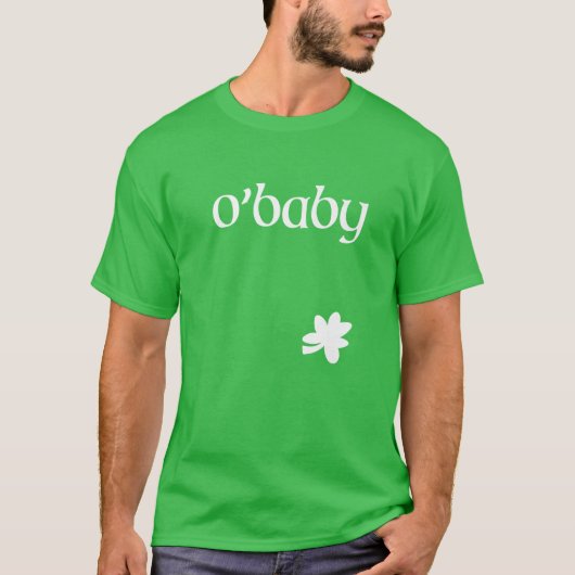 St. Patrick's Day Pregnancy Announcement O'baby St T-shirt (Voorkant)
