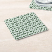 St. Patrick's Day Preppy Shamrock Clover Lattice Kartonnen Onderzetters (Schuin)