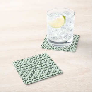 St. Patrick's Day Preppy Shamrock Klaverrooster Kartonnen Onderzetters
