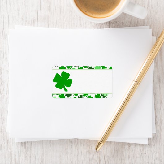 St. Patrick's Day Print je eigen mailinglabel Etiket (Insitu)