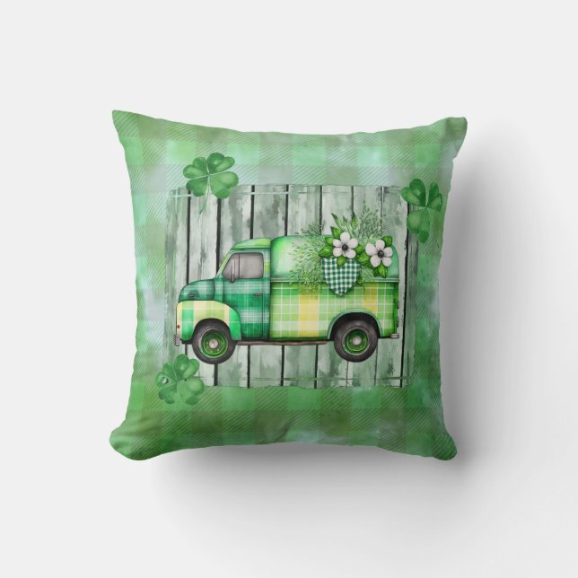 St. Patrick's Day Pset  Truck Kussen (Voorkant)