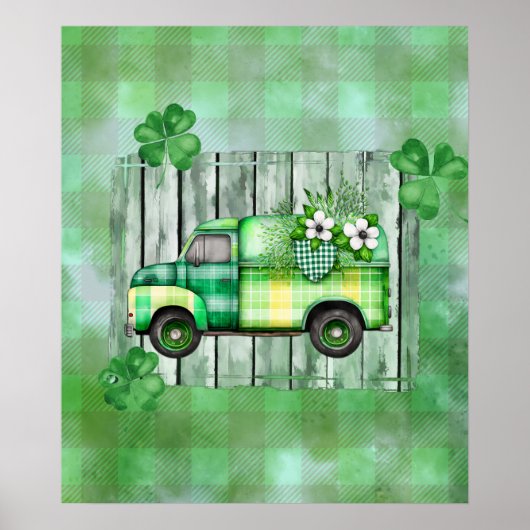 St. Patrick's Day Pset  Truck Poster (Voorkant)