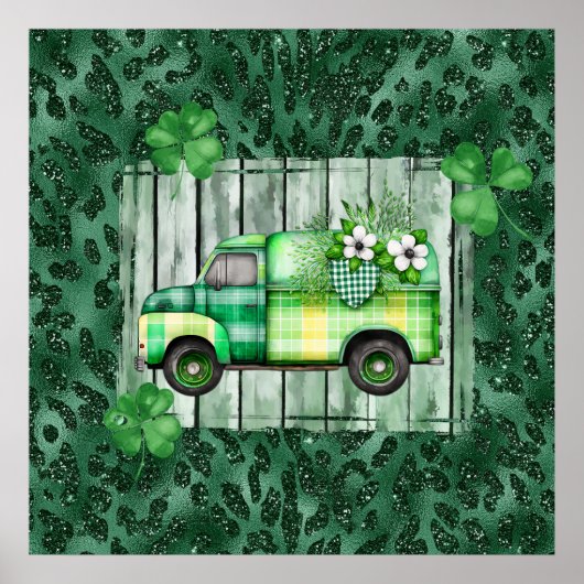 St. Patrick's Day Pset Truck Poster (Voorkant)