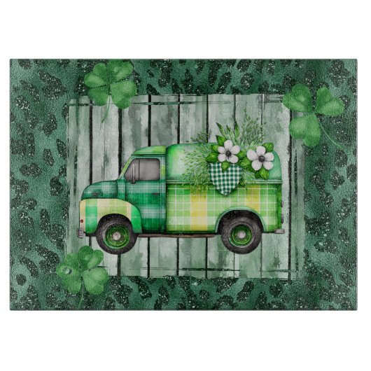 St. Patrick's Day Pset  Truck Snijplank (Voorkant)