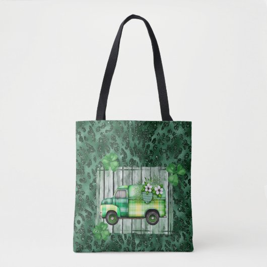 St. Patrick's Day Pset Truck Tote Bag (Voorkant)