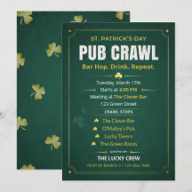 St. Patrick's Day Pub Crawl Itinerary Vintage Groe